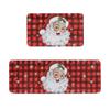 Tapete de chão Papai Noel transfronteiriço absorvente de óleo e água tapete de chão decorativo de feriado europeu e americano conjunto de duas peças