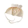 Touca de Bebê Estilo Primavera Fina Touca Turbante para Meninos e Meninas, Touca Simples Quente com Proteção para as Orelhas para Bebês, Touca Macia com Orelhas de Urso