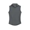 Chaleco Sexy Caliente sin Mangas de Cuello Semi Alto para Mujer 2026 Verano Nuevo Diseño Ajustado Color Sólido Top Ceñido