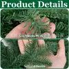 Pino plano colgante de Navidad transfronterizo de Amazon, vegetación artificial para decoración de chimenea, marco de puerta y barandilla de escalera