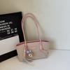 Bolsa Tote Retrô de Grande Capacidade para Mulheres 2025 Nova Coleção de Primavera Estilo Simples Casual para Trabalho Bolsa de Ombro para Mulheres