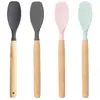Utensilios de cocina de silicona con mangos de madera, espátula antiadherente, espátula de silicona de grado alimenticio para uso doméstico, espátula de silicona para cocinar antideslizante y antiescaldamiento