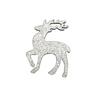 Película de brillo navideño transfronterizo Dorado Plata pequeño reno decoración de regalo para mesa navideña ciervo bicolor viruta de madera DIY