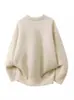 Suéter de Algodón Puro Pesado con Cuello Redondo de Fabricante Original, Forrado de Felpa y Engrosado para Otoño e Invierno, Top Chaqueta Unisex de Corte Holgado, Moderno