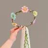 Acessórios de Cabelo com Véu Infantil, Coroa de Cabeça para Aniversário de Meninas, Presilhas de Cabelo para Decoração de Casamento de Princesa para Meninas, Presilhas de Cabelo para Festa de Bebê Menina