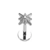 Argola Labial F136 de Titânio Multiformato Coroa Crescente Coração Aranha Brincos de Moda Versáteis para Mulheres