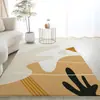 Série de Tapetes Estilo Abstrato Geométrico, Imitação de Caxemira, Capachos Macios e Confortáveis, Tapetes Decorativos Bonitos e Versáteis para a Sala de Estar