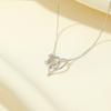 Collar Banyan Tree S925 de plata con 26 letras en inglés Love Rose, cadena de clavícula ligera y lujosa para mujer, regalo para el Día de la Madre