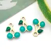 Accesorios para Joyería DIY Estilo Coreano, Mini Colgantes de Cereza Coloridos con Goteo de Aceite, Electroplateados al Vacío para Pulseras, Collares, Pendientes y Colgantes