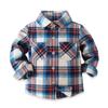 Camisa xadrez infantil 2022 outono nova roupa infantil japonesa e coreana camisa de algodão infantil camisa casual de manga comprida infantil