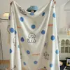 Gatinho Fofo~ Manta de Veludo de Leite para Todas as Estações Manta para Cochilo no Escritório Manta de Desenho Animado de Verão para Ar Condicionado Colcha de Verão para Dormitório 1.5