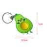 Explotaciones transfronterizas llavero de aguacate puesto lindo creativo mochila escolar cambio colgante de mochila de silicona pequeño regalo
