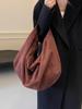 Bolso de Hombro Retro Popular Transfronterizo de Gamuza Escarchada 2025 Nuevo Casual Superficie Suave Gran Capacidad
