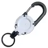 Mochila Táctica Forma de U Hebilla de Fácil Tirón Llavero Retráctil Simple Negro Exterior Portátil Cable de Acero Hebilla de Resorte de Cuatro Colores