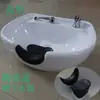 Lavabo Cerámico Salón de Belleza Lavabo Barbería Boquilla Grifo Accesorios Cama de Lavado de Cabello Almohada Lavabo