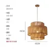 Novo lustre de ratã estilo chinês no estilo wabi-sabi para sala de jantar, balcão de bar, pousada, quarto, cabeceira, restaurante do Sudeste Asiático e restaurante de hot pot