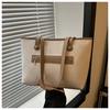 Bolso tote de mujer de gran capacidad estilo retro coreano 2024 portátil de gran capacidad nueva moda casual estilo occidental para hombro axila