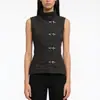 Diseño Estilo Coreano Chaleco sin Mangas de un Solo Botón con Cuello Alto Dulce y Fresco para Mujer, Nuevo Transfronterizo Nuevo Estilo Chino Retro