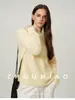 Gang Mi Apparel / Suéter de una pieza sin costuras cepillado de alto gramaje para mujer