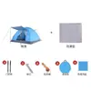 Tienda de Campaña de Apertura Rápida Totalmente Automática Suministros para Exteriores Camping 4 Personas Dobles Viajes de Campo Viajes Parque Protección Solar y Protección contra la Lluvia