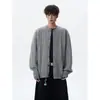 Cárdigan de punto trenzado liso estilo Old Money, unisex, perfecto para primavera y otoño, con un diseño de suéter casual, holgado, relajado y versátil.