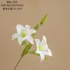 Fabricante de Flor de Lírio Artificial 3D de Cabeça Dupla Planta Verde Atacado Artesanato para Decoração de Casamento Ins Flores Artificiais Transfronteiriças