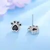 Pendientes de Gato Estilo Europeo y Americano, Nuevo Modelo de Amazon, Moda de Nicho de Alta Gama, Lujo Ligero, Pendientes Versátiles con Incrustaciones de Zirconia