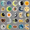 50 Adesivos Retro Fantasia Sol, Lua e Nebulosa Desenho Animado Decoração de Carro Tablet Capacete Adesivos à Prova d'Água Atacado Transfronteiriço