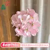 Impressão serigráfica de ramo único hortênsia hortênsia encaracolada casamento estilo europeu flor artificial decorativa alta qualidade arranjo de flores para sala de estar flor de seda