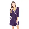 Amazon Aliexpress 2026 Primavera/Verão Roupa de Casa Nova Estilo Europeu e Americano Feminino Pijama Manga Longa Solto Confortável Camisola Atacado