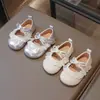 Zapatos Nuevos de Primavera para Bebé Niña Zapatos para Niños Pequeños con Adorno de Encaje Zapatos de Princesa Suela Suave Zapatos Pequeños de Cuero Lazo Zapatos para Antes de Caminar