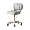 Taburete de Belleza para Salón de Belleza con Altura Ajustable y Ruedas, Silla para Peluquero y Manicurista, Taburete de Trabajo para Barbería, Silla de Uso Doméstico con Respaldo
