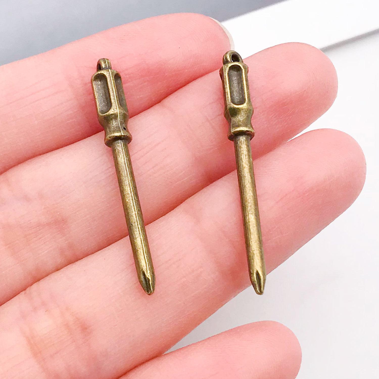 20443-M-古金锌合金工具螺丝刀33x4mm-1.2g.