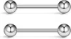 Barra de Acero Inoxidable Más Vendida de Amazon con Bolas Redondas en Ambos Extremos, Clavos para Lengua y Clavos para Hélice Auricular, Galvanoplastia al Vacío y No Descolorante