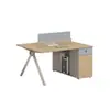 Conjunto de Mesa e Cadeira Simples Moderno para Escritório para 2 ou 4 Pessoas, Estação de Trabalho com Mesa para Computador para Funcionários
