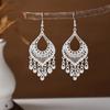 Aretes Étnicos Imitación Plata Miao Aretes Retro Largos con Borlas Atracciones Aretes Estilo Antiguo Aretes Miao para Mujer Venta al por Mayor