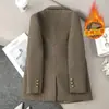 2026 Nuevo Traje Pequeño Acolchado de Lana Tallas Grandes para Mujer Otoño/Invierno Sensación de Alta Gama Invierno Engrosado Traje Petite