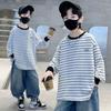 Liquidación Ropa Infantil 100% Algodón Camiseta de Manga Larga de Primavera para Niños Capa Base para Niños Mayores Camiseta Holgada Sudadera Ropa Interior de Primavera y Otoño para Niños