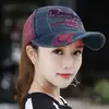 Chapéu Feminino Primavera e Verão Chapéu de Cowboy Moderno Lavado Desgastado Versátil Protetor Solar Boné de Baseball Boné Jeans Chapéu de Sol