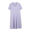 Vestido de verano con cuello polo reductor de grasa de talla grande mm, nuevo, con aspecto adelgazante y falda acampanada 210199