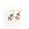 Brincos de Gota de Óleo de Natal Papai Noel Brincos de Árvore de Natal Alce Brincos da Moda Fofos Ganchos de Orelha