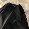 Sudadera estilo waffle japonés Ins para hombre 2025 primavera y otoño nueva marca de moda top de cuello redondo holgada camiseta de manga larga