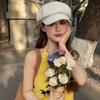 Sombrero Octagonal de Moda Coreana para Mujer, Estilo Veraniego, Sombrero Retro Versátil Casual de Moda, Boina Protectora del Sol