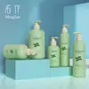 Botella de Loción Verde para Cuidado de la Piel con Dispensador de Presión de 200ml 300ml Botella para Gel de Ducha para Mascotas Champú Reempaquetada