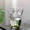 Tetera Imitación Dinastía Song con Filtro Tetera para Té Verde Vidrio Resistente al Calor Tetera Pequeña de Vidrio Mandarina Espesa Tetera de Vidrio Se Puede Calentar a Fuego Directo