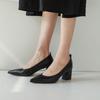 Aliexpress~ Producción durante todo el año de Zapatos de Abuela con Interior y Exterior Completamente de Cuero, Zapatos de Salón de Tacón Medio Bajo de Punta Fina Estilo Francés. Envío Confidencial