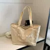 Bolsa Tote de PVC Transparente com Laço e Estampa de Bolinhas Estilo Coreano Miss Bolsa de Ombro para Férias na Praia