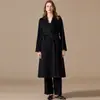 Abrigo de 100% Cachemira Forrado para Mujer, Estilo de Laboratorio, Nuevo Modelo Invierno 2025, Abrigo de Lana tipo Bata Max Suelto