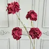 Hortênsia sonho de 4 cabeças flor de simulação de casamento layout de cena de casamento parede de flores bola de flores arranjo de flores hortênsia de simulação flor falsa