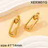 Brincos Pingentes Femininos de Aço Inoxidável Atacado Banhados a Ouro 18K PVD São Frescos e Versáteis para o Verão.